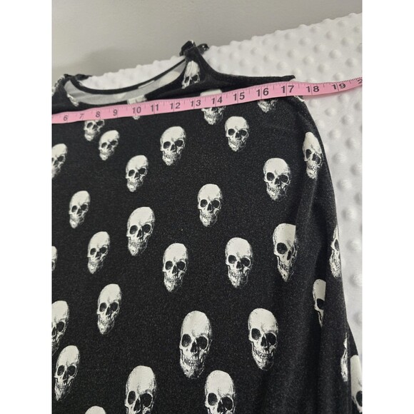Torrid Skull Super Soft Knits Hi Low Maxi Dress Plus Size 0 Gothic Skulls Lounge - Picture 5 of 12
